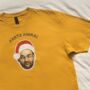 Personalised Cartoon Style Christmas Photo T Shirt With Santa Hat, thumbnail 3 of 7