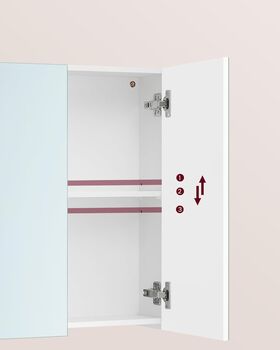 Wall Storage Cabinet With Mirror, 10 of 11