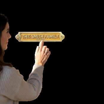 Personalised Vintage Solid Brass Bronze Door Name Plate Sign, 8 of 10