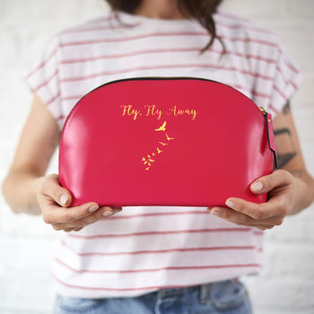 We Love You Mum Leather Toiletry Bag, 2 of 6