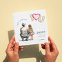 Daddy's Princess Blue Heart Balloon Father's Day Card, thumbnail 4 of 5