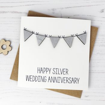 Silver Wedding Anniversary Card, 2 of 2