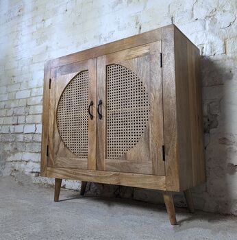Rattan Wood Cocktail Cabinet, 5 of 5