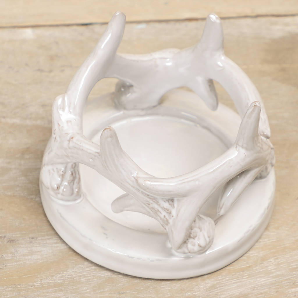 Grey Ceramic Antler Bottle Holder By Dibor