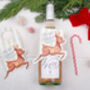 Reindeer Christmas Bottle Gift Tags For Wine And Spirit Presents, thumbnail 2 of 4