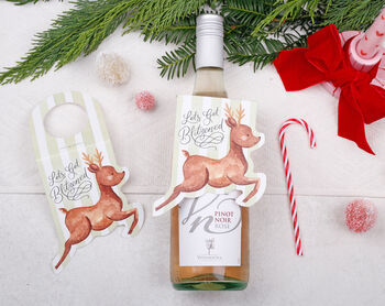 Reindeer Christmas Bottle Gift Tags For Wine And Spirit Presents, 2 of 4