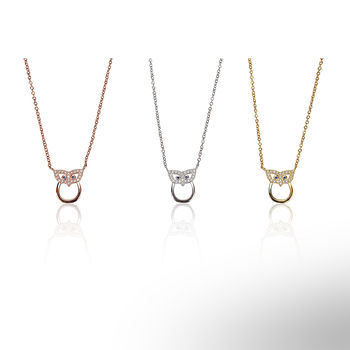 Owl Necklaces Rose Or Gold Plated 925 Silver, 5 of 8