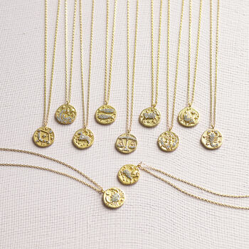 Crystal Zodiac Coin Necklace, 5 of 11