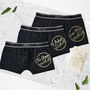 Groomsmen Name, Date And Title Wedding Boxer Briefs, thumbnail 1 of 9