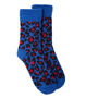 Leopard Print Slipper Socks, thumbnail 1 of 3