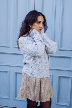 Blue Speckled Fleck Knit Jumper, 2 of 9