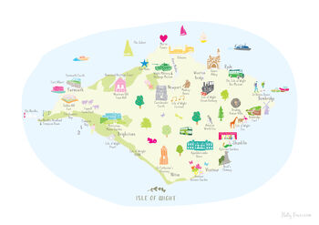 Personalised Isle Of Wight Map: Add Favourite Places, 2 of 3