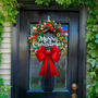 Christmas Wreath With Traditional Scent And Bow 20 Inch, thumbnail 1 of 11