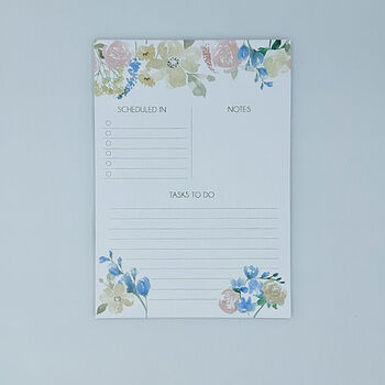 A5 Floral Schedule And Tasks Lined Notepad, 3 of 4