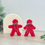 Red Gingerbread Candle Festive Christmas Decoration, thumbnail 2 of 7