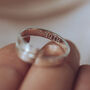 Secret Message Personalised Silver Ring 30th Birthday, thumbnail 2 of 8