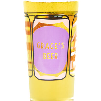 Personalised Pink Beer Can Printed Pint Glass, 4 of 8