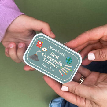 Personalised Subject Teacher Gift Tin, 3 of 7