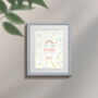 Personalised On The Day You Were Born Rainbow Framed Print, thumbnail 8 of 10