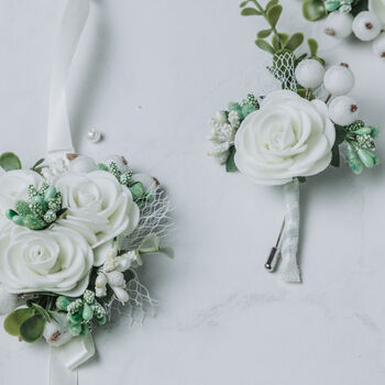 Buttonhole Corsage In Lime, 5 of 7