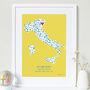 Personalised Couples Love Map Print Any Country, thumbnail 3 of 6
