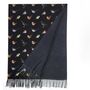 Bird Print Cotton Tassel Scarf, thumbnail 6 of 8