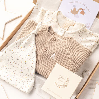 New Baby Cardigan, Babygrow And Hat Gift Set, 6 of 12