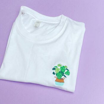 House Plant Embroidered T Shirt, 4 of 5
