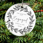 Personalised Engaged Couple Christmas Tree Bauble, thumbnail 3 of 4