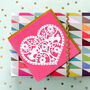 Pink Cut Out Heart Card, thumbnail 3 of 5