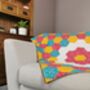 Bright Sofa Throw, Double Bed Quilted Blanket, thumbnail 5 of 11