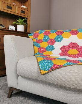 Bright Sofa Throw, Double Bed Quilted Blanket, 5 of 11