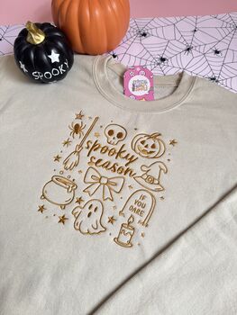 Spooky Season Icons Embroidered Sweatshirt, 4 of 4