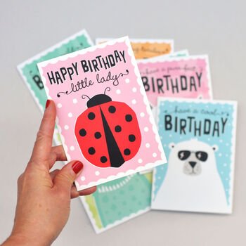 'Happy Birthday Little Lady' Birthday Card For Kids, 2 of 2