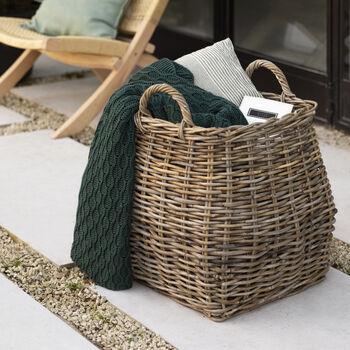 Tapered Large Rattan Basket, 2 of 3