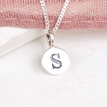 Girl's Personalised Sterling Silver Initial Necklace, 4 of 6