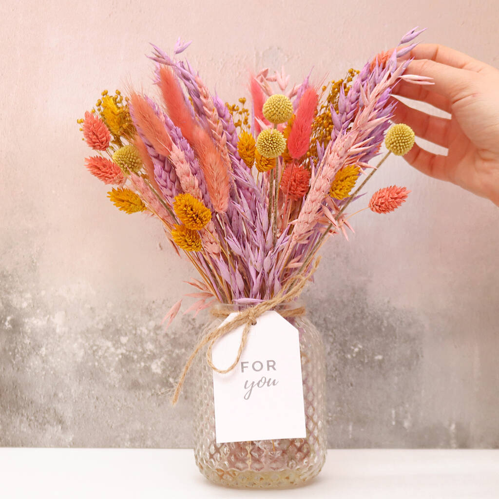 Easter Dried Flowers Letterbox Bouquet By Letterbox Gifts