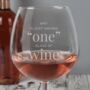Personalised Holds A Bottle Of Wine Glass, thumbnail 2 of 3