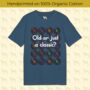Old Or Just A Classic Record Organic T Shirt Blue, thumbnail 2 of 10