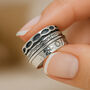 Personalised Sterling Silver Textured Spinner Ring, thumbnail 1 of 11