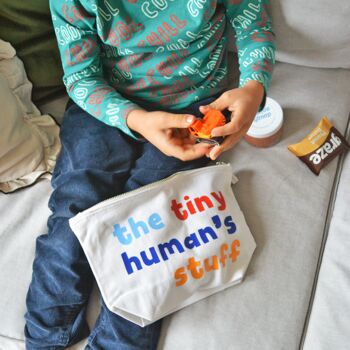 'The Tiny Human's Stuff' Cotton Bag, 4 of 8