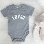 Loved Valentines Babygrow, thumbnail 3 of 10