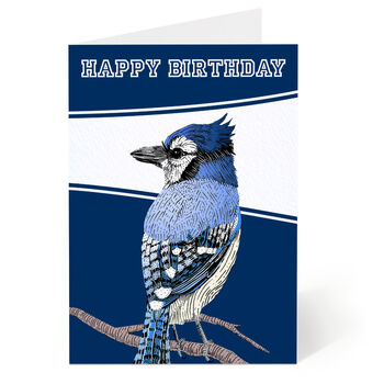 Blue Jay Bird Birthday Card, 2 of 6