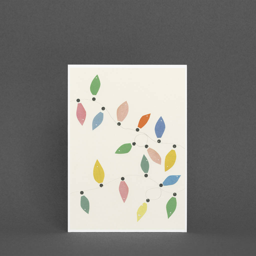 Christmas Card Pack Fairy Lights By Cassia Beck Art