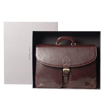 Mens Luxury Leather Briefcase.'Tomacelli', 9 of 12