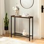 Slim Console Table Entryway Display Table With Shelves, thumbnail 1 of 9