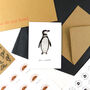 Humboldt Penguin A6 Greetings Card, thumbnail 4 of 7