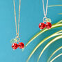 Cute Glass Cherry Necklace, thumbnail 4 of 6