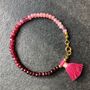 Ombre Om Beads Agate Tassel Bracelet, thumbnail 8 of 9