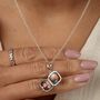 Sterling Silver Star Locket Necklace With Blue Stone, thumbnail 3 of 7
